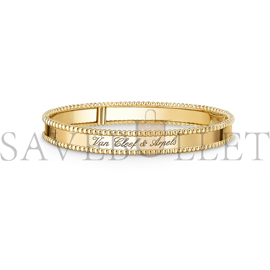 V*N CL*F arpels perlÉe signature bracelet, medium model - yellow gold  vcarp3k600